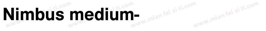 Nimbus medium字体转换